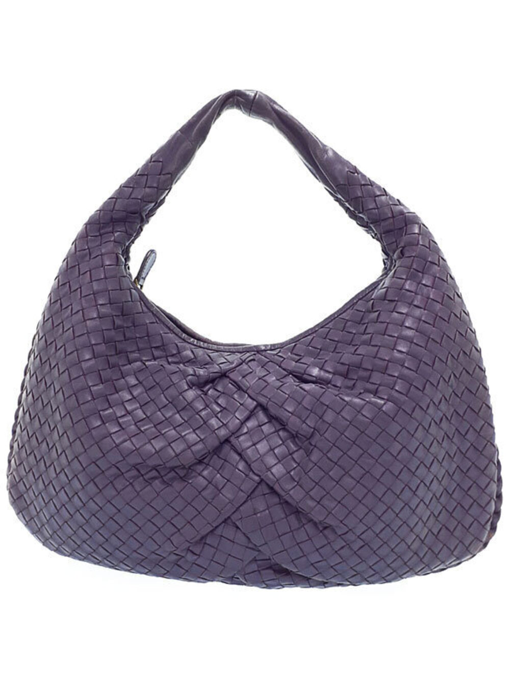 Bottega Veneta purple woven nappa leather hobo Intrecciato pleated gathered